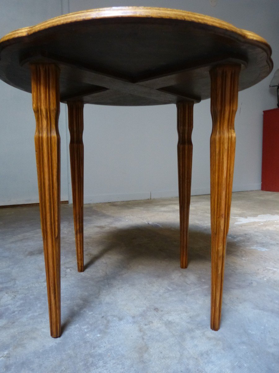 Emile Gallé, Table Basse Art Nouveau - Le Geai Des Chênes-photo-4