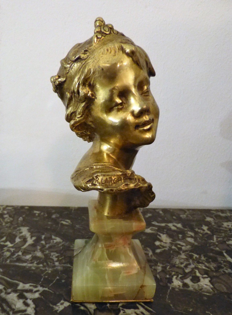 Raoul Larche, Gilt Bronze, Bust Of The Child King, Siot Fondeur