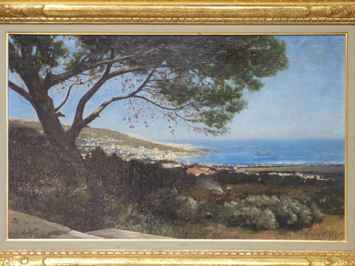 Maxime Noiré, La Baie d'Alger Paysage Orientaliste-photo-2