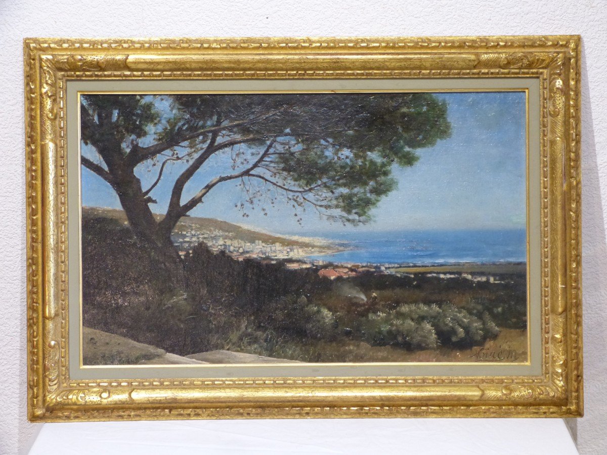 Maxime Noiré, La Baie d'Alger Paysage Orientaliste