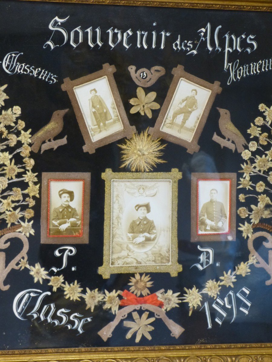 Souvenir Frame 13th Battalion Alpine Chasseurs 1898-photo-2