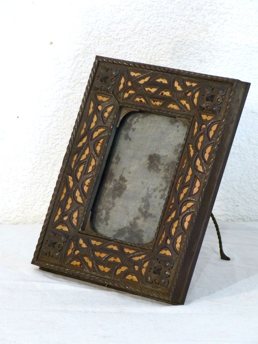 19th Century Iron Frame 22 X 18 Cm-photo-2