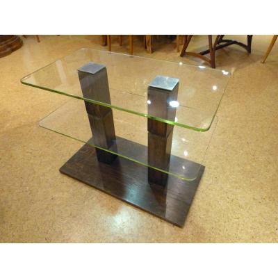 Modernist Coffee Table Limed Oak And Glass