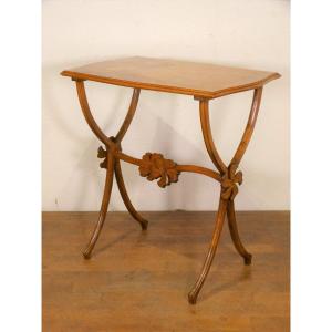 Emile Gallé Serving Table Art Nouveau Marquetry