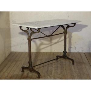 Art Nouveau Brasserie Table Marble Top Bistrot