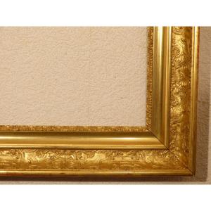 Large Golden Frame Empire Period Return From Egypt Rabbet 68 X 57 Cm