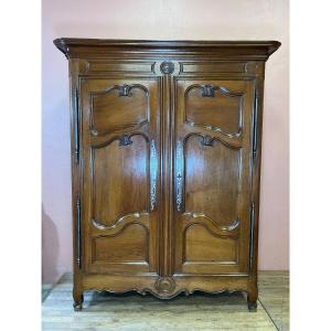 Beautiful Small Vosges Wardrobe 202 Cm In Oak Early 19th Century Vosges Lorraine 