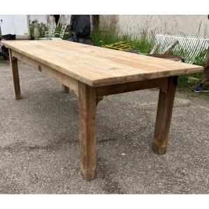 Large Raw Wood Farm Table 250 Cm 