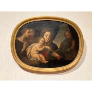 Painting The Holy Family 18th Century Virgin And Child 