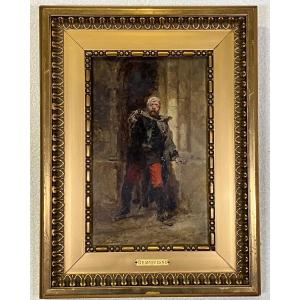  Wilfrid Constant Beauquesne The Wounded Soldier Framed Painting 