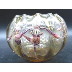 Emile Gallé Crystal Orchids Art Nouveau Purse 