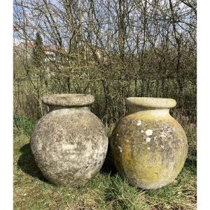 Willy Guhl Pair Of Large Garden Pots Olive Jars Planters Planter 