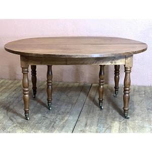 Large Extendable Walnut Table, Early 19th Century 