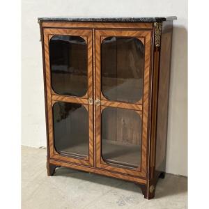 Louis XVI Period Marquetry Library Display Case 