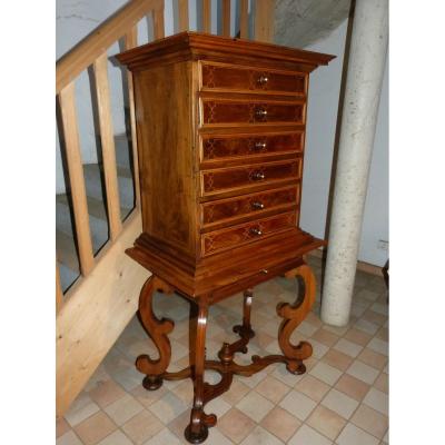 17th Century Walnut Cabinet: 159 Cm High