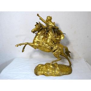 Jb Belloc Bronze, Arab Rider On Prancing Horse