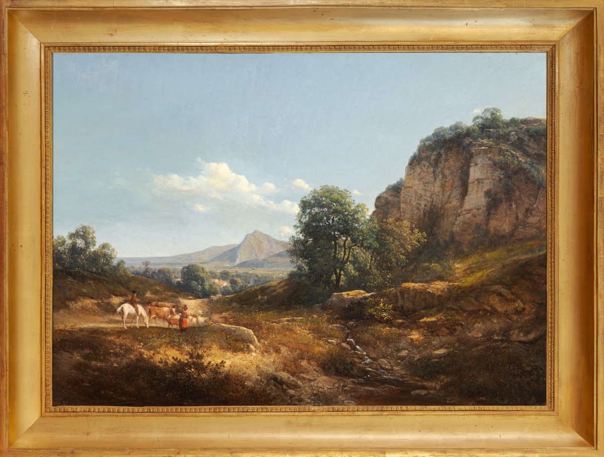 Jean-alexis Achard (1807-1884). View Of The Chartreuse Taken From Sassenage-photo-2