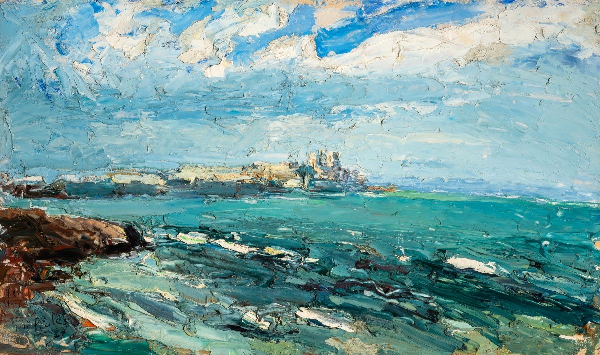 Pierre Calès (1870-1961). View Of Antibes