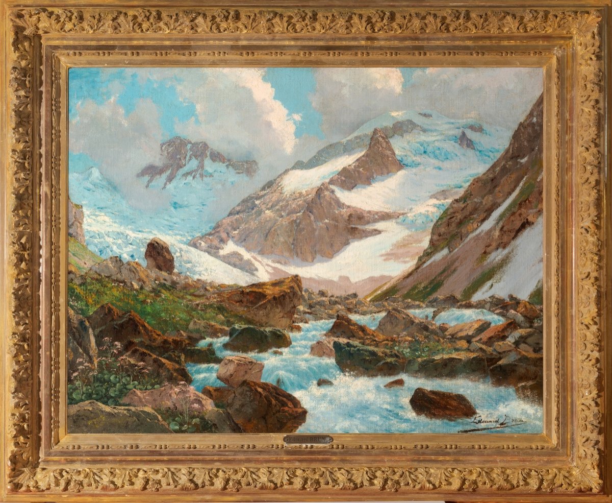 édouard Brun (1860-1935). Oisans, The Source Of The Vénéon, The Pilatte, The Bans And The Gioberney-photo-2