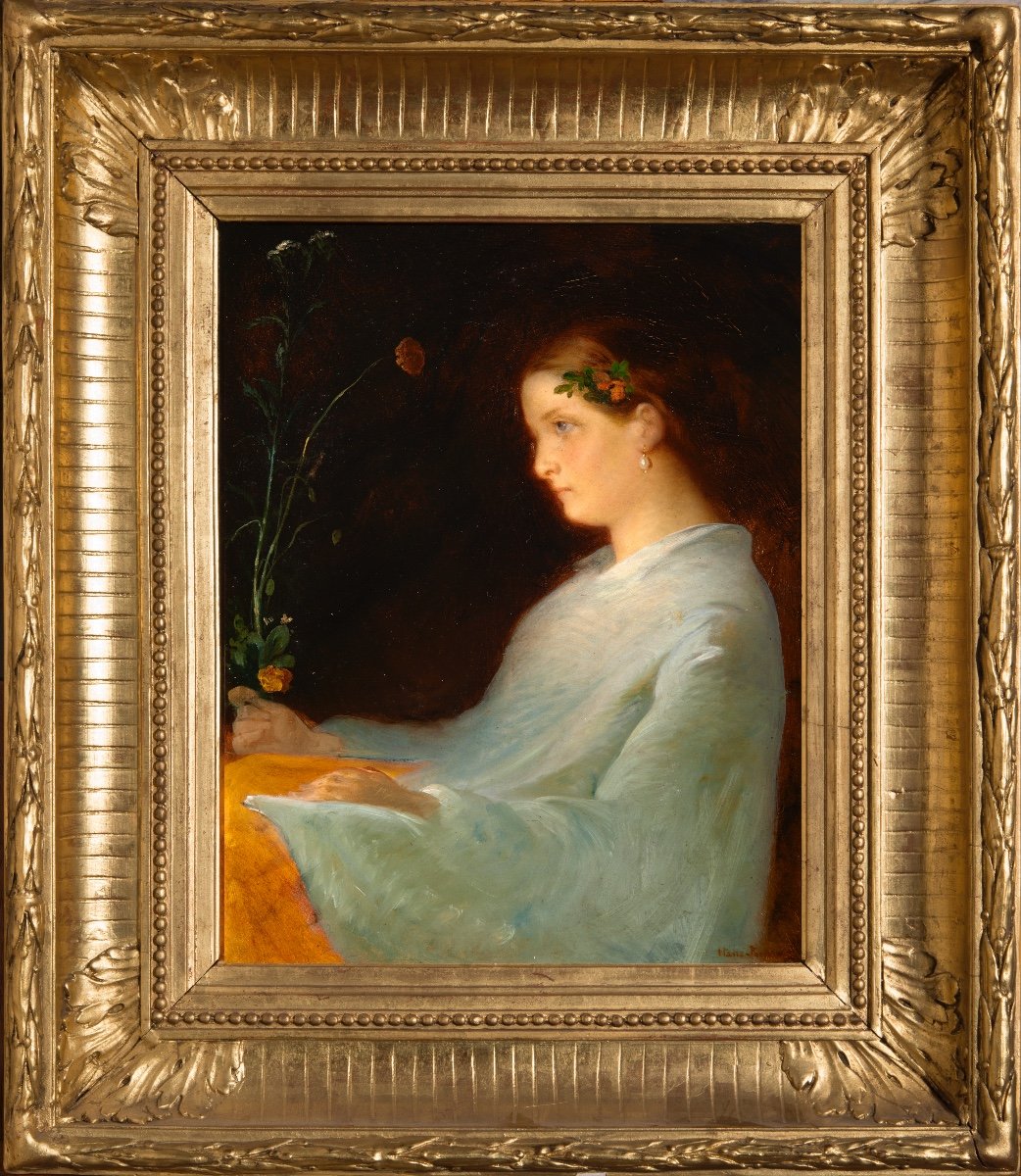 Henri Blanc-Fontaine (1819-1897). La jeune fille à la perle-photo-2