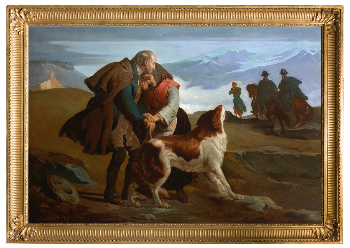 Henri Blanc-Fontaine (1819-1897). Le déserteur, scène des Hautes-Alpes-photo-2
