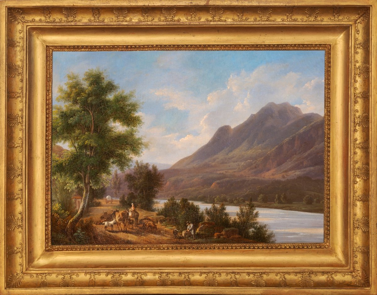 Antoine Guyot (1777-1845). View Of The Banks Of The Isère Taken At Sassenage-photo-2