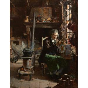 Jacques Gay (1851-1925). The Watch Repairer’s Workshop