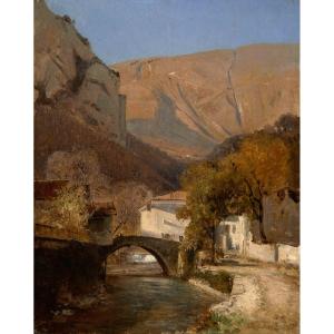 Jean-Alexis Achard (1807-1884). Le Pont de Sassenage, vers Grenoble, Isère