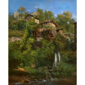 Louis Vagnat (1841-1886). Le moulin de Sassenage, Isère, 1885