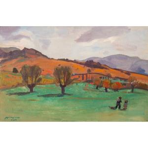 Lucien Mainssieux (Voiron 1885 - Voiron 1958). Paysage voironnais, 1913