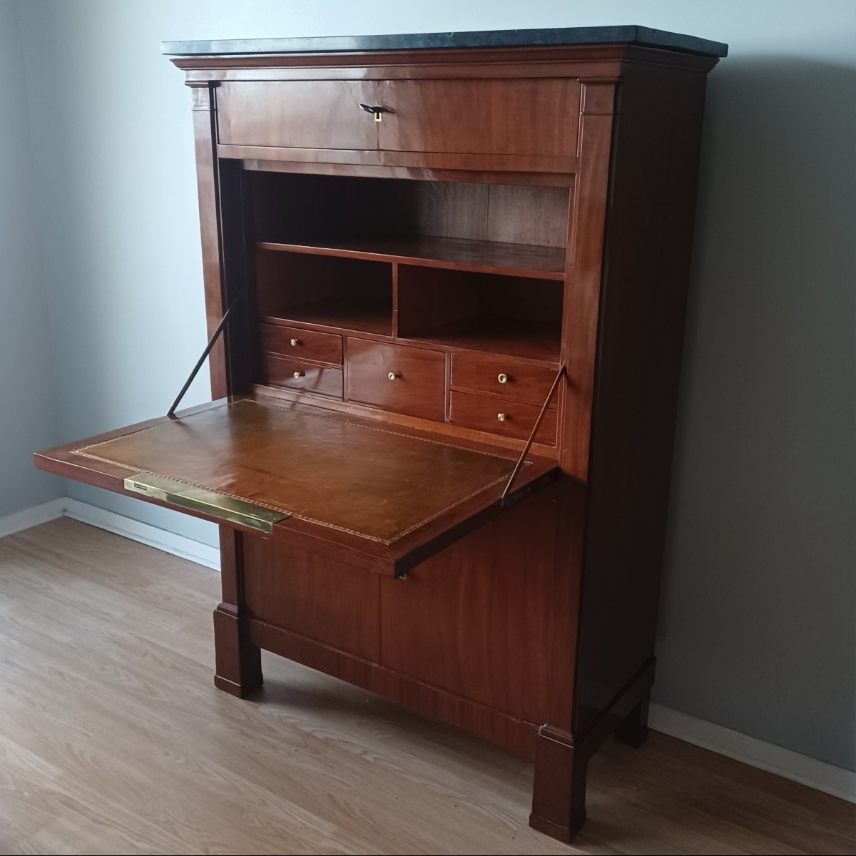 Jean Antoine Bruns -  Princial Mahogany Secretary - Delivered For Chantilly In 1816-photo-2