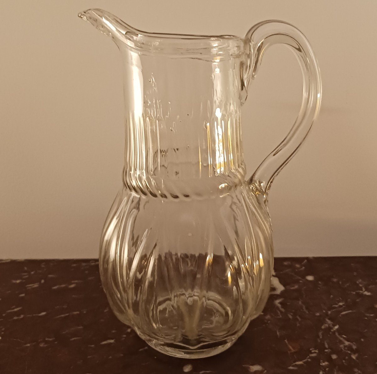 Normandy, Late 18th Century - Jug Or Cider Pitcher - Colourless Blown Glass  -photo-4