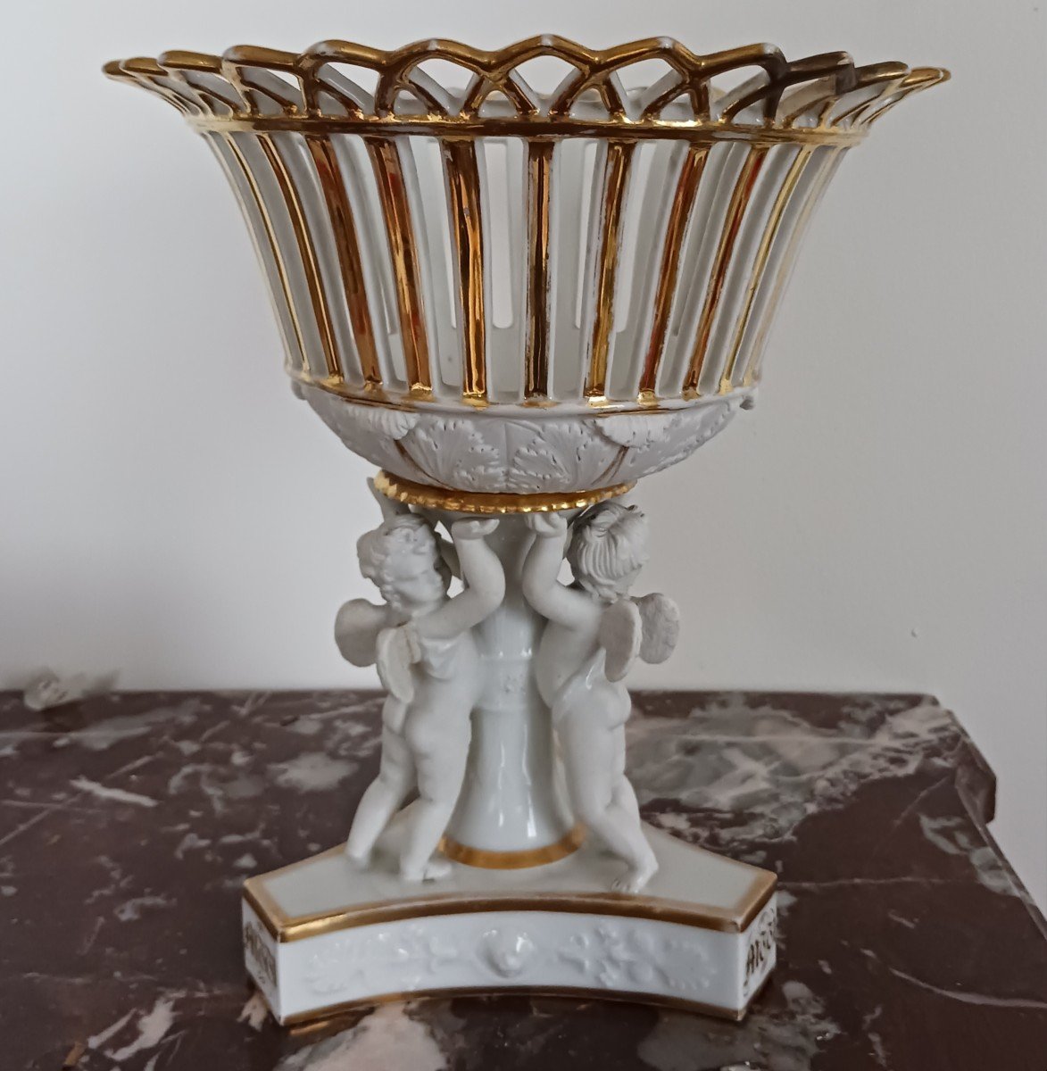 Charles Christophe Windisch, Paris Or Brussels - Large Hard Porcelain Openwork Bowl - Empire, Restoration Period-photo-5