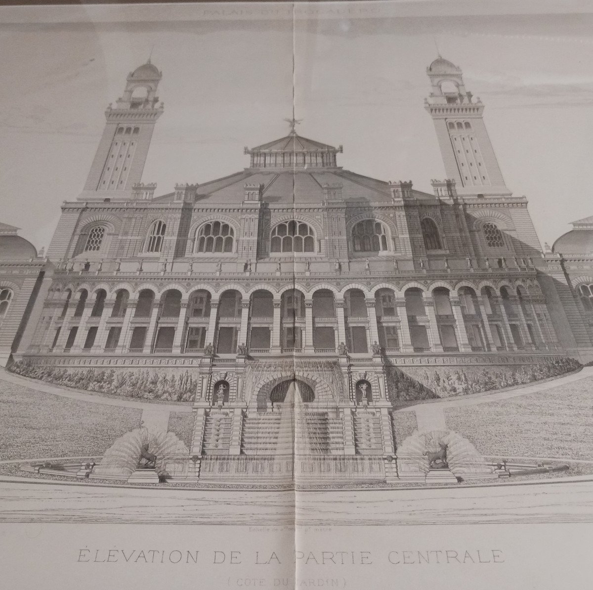 Palais Du Trocadéro - Very Large Elevation View Of The Central Section - Inset-photo-3