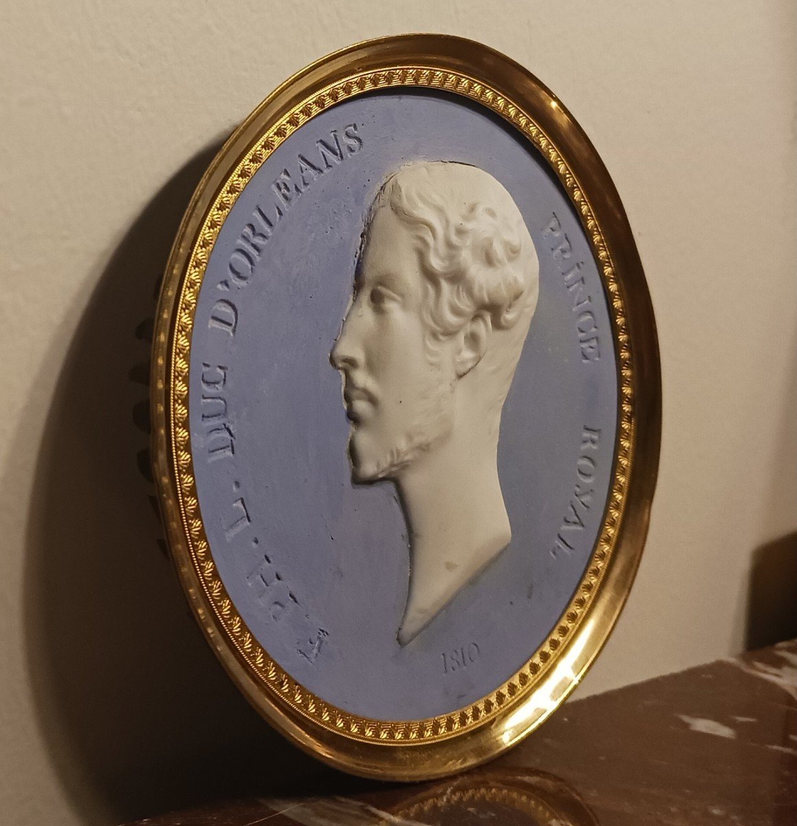 Manufacture Royale De Sèvres After Barre - Biscuit Porcelain Medallion Of Ferdinand Philippe Duc d'Orléans -photo-3