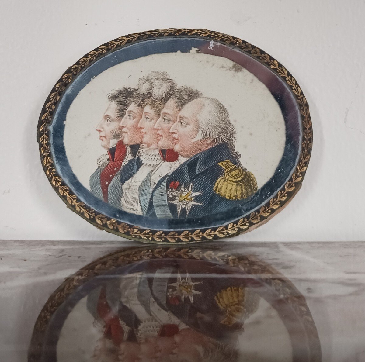 Bosselman - Miniature Engraving - Royalist Souvenir - Louis XVIII And His Family