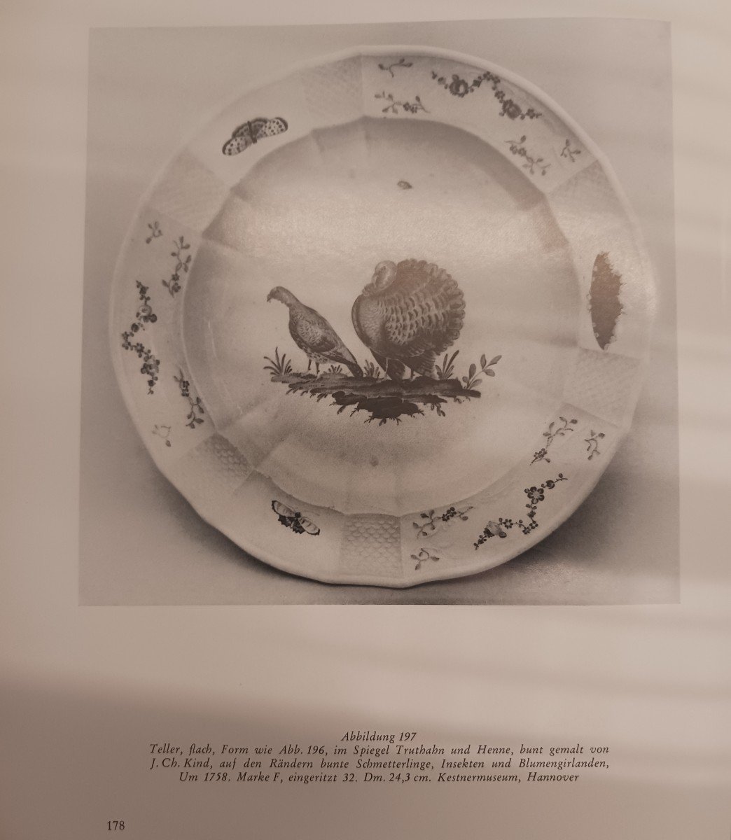 Manufacture De Fürstenberg - Ornithological Plate - Wickerwork Border - Porcelain-photo-1