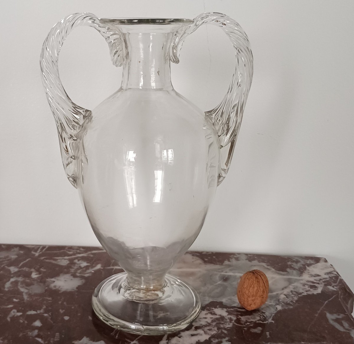 Fin du XVIIIe siècle - grand vase balustre néoclassique en verre soufflé - Louis XVI-photo-4