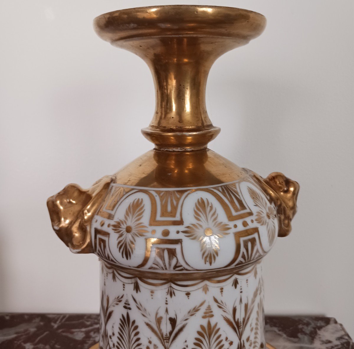 Manufacture de Locré, période Russinger - Important vase Médicis à la Salembier - porcelaine époque Louis XVI, Directoire-photo-7