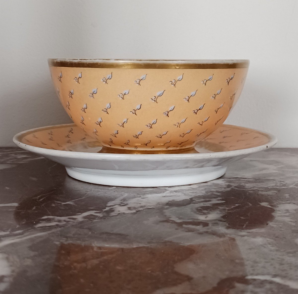 Dagoty Et Honoré - Small Porcelain Bowl Or Saucer - Empire, Restoration Period-photo-4