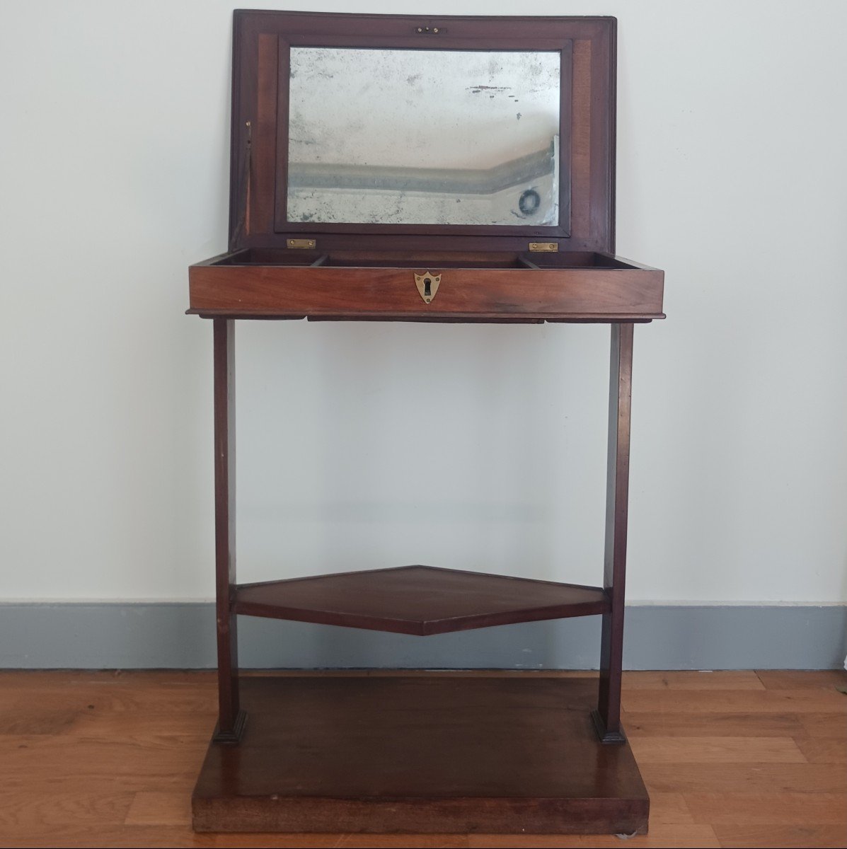 France, Early 19th Century - Dressing Table Or Worker On Mahogany Plinth-photo-3