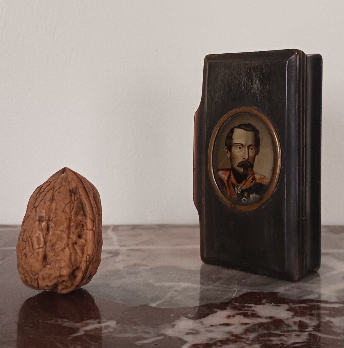 France, Second Empire - Box With Portrait Fixed Under Glass - Napoleon III-photo-4