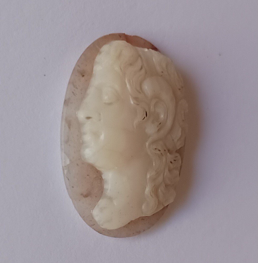 Italian Work, After The Antique - Cameo In Agate - Alexander The Great - Anticomania-photo-3