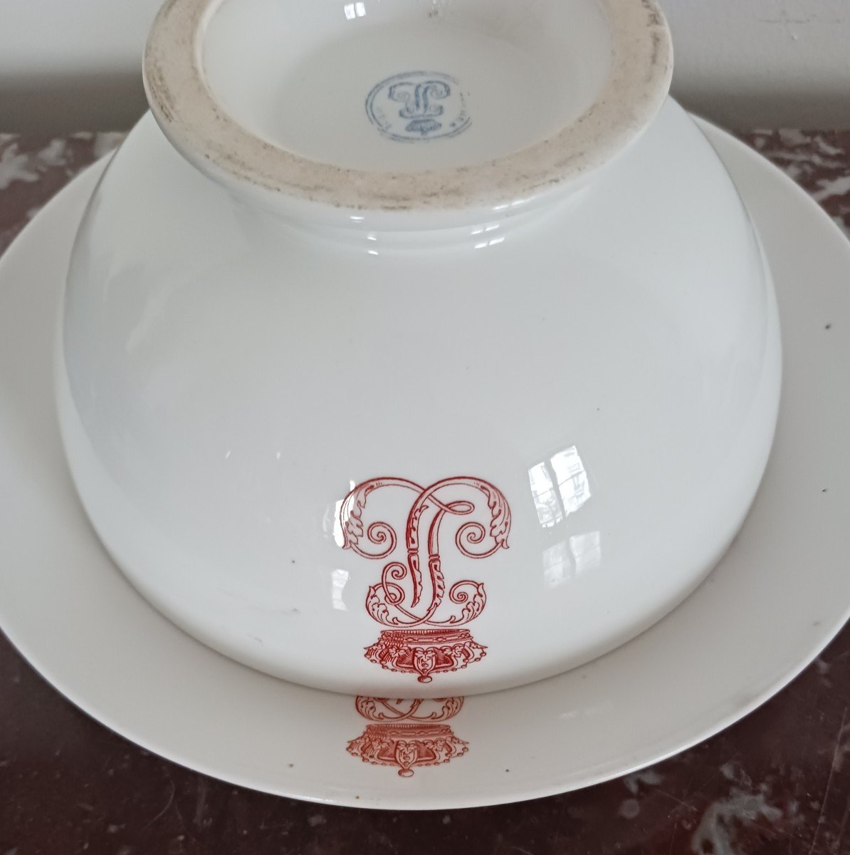 Manufacture De Sèvres, Service Des Offices - Bowl And Saucer Or Lunch - Neuilly-photo-1