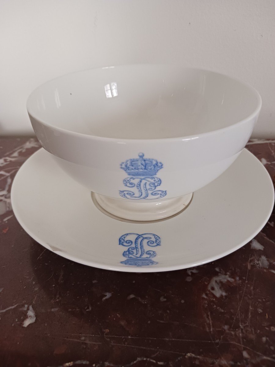 Manufacture De Sèvres, Service Des Offices - Bowl And Saucer Or Lunch - Fontainebleau-photo-3