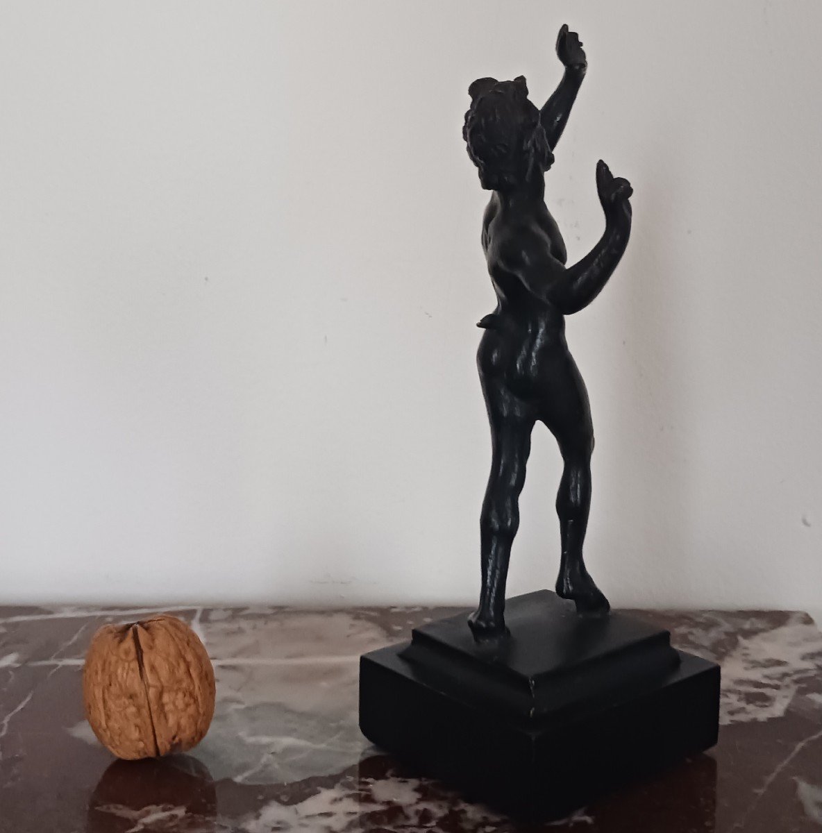 Souvenir du Grand Tour - petit bronze à l'antique - faune dansant pompéien-photo-2