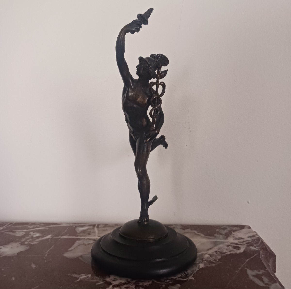 Souvenir Du Grand Tour - Jean De Bologne, After - Mercury With Caduceus In Bronze