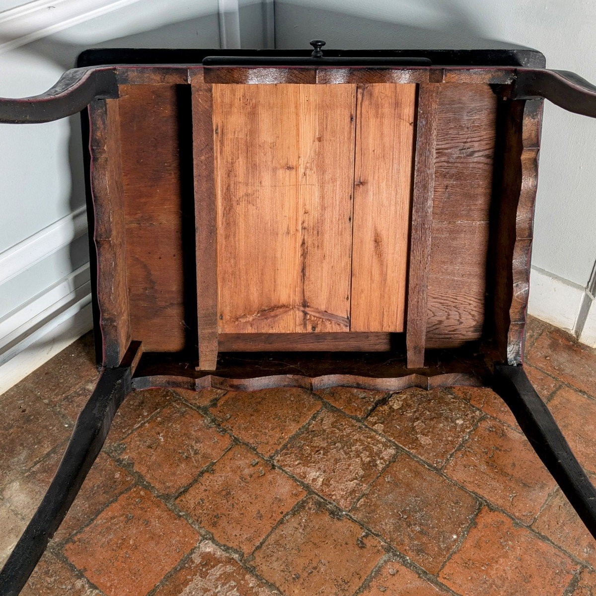 France, époque Louis XV - table en noyer à un tiroir-photo-4