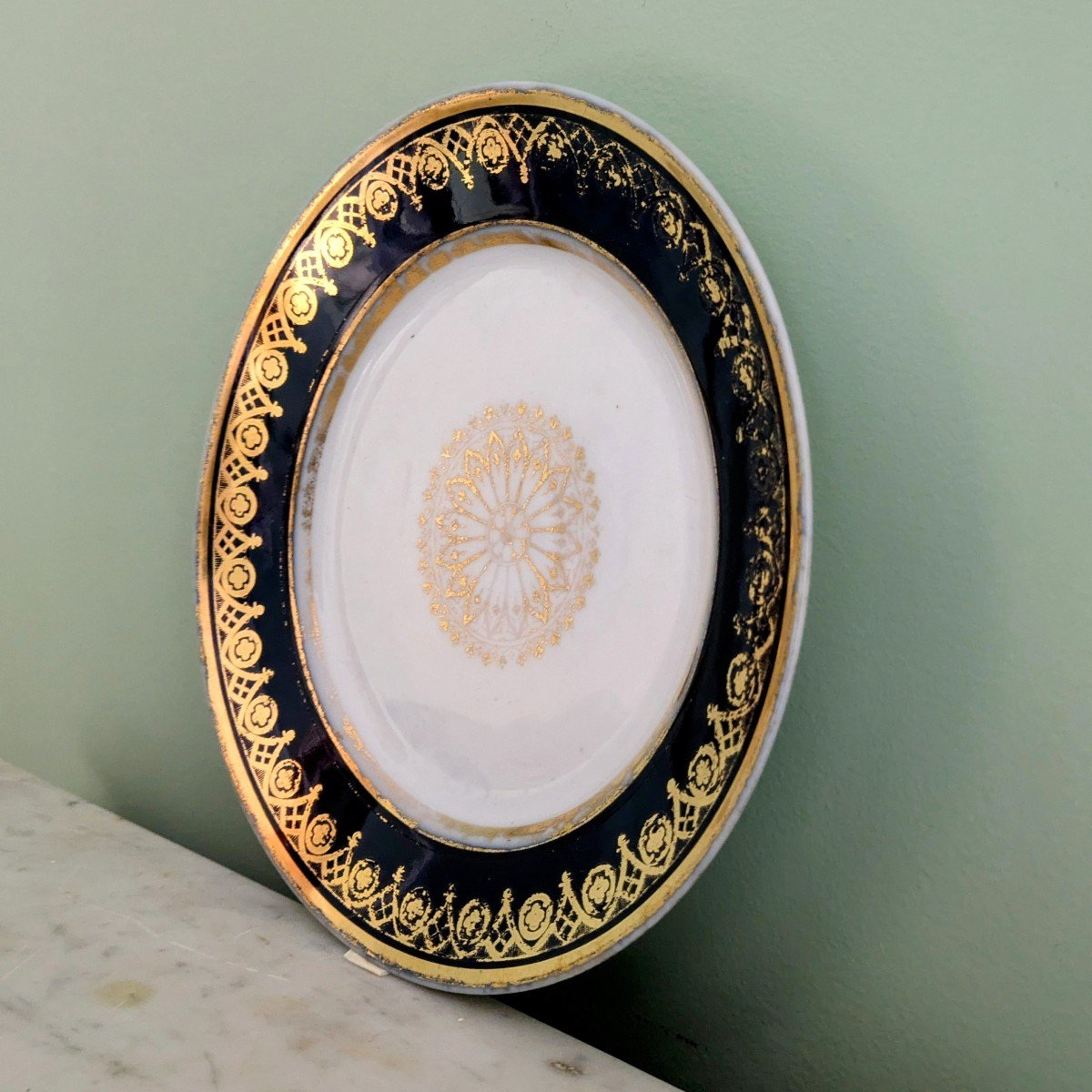 Darte Frères - Gothic Plate - Porcelaine Circa 1820-photo-2