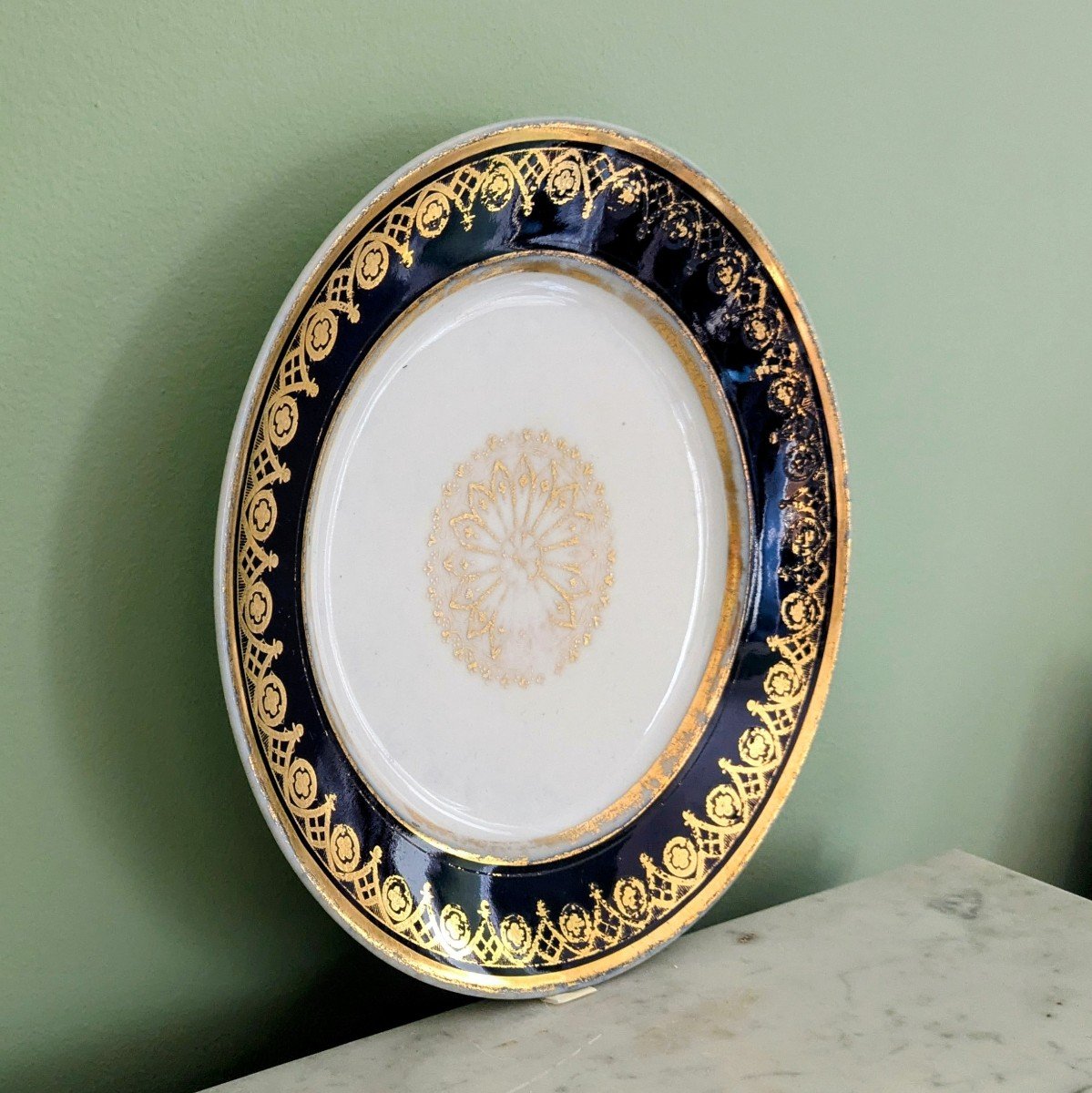 Darte Frères - Gothic Plate - Porcelaine Circa 1820-photo-3